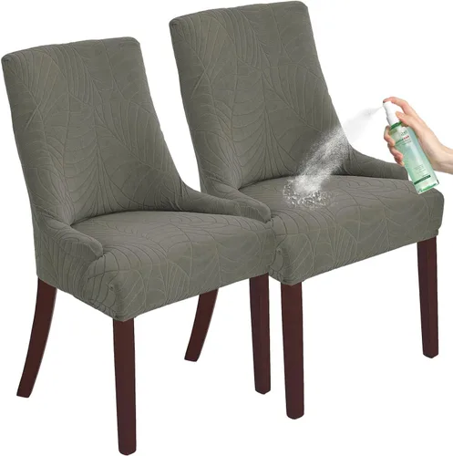 Miniatura 26 de Wingback - Funda impermeable para silla, funda de jacquard elástica (beige, 1 unidad) Instant room refresh with easy cleanup, dependable mess