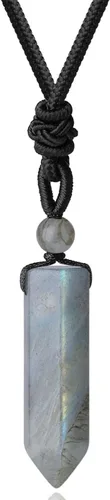 Miniatura 8 de XIANNVXI Collar de Cristal para Hombres y Mujeres con Cuerda Ajustable, Punto Hexagonal, Piedras de Cristal Curativas, Collares de Joyería