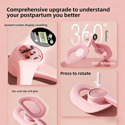 Miniatura 3 de Dispositivos de ejercicio para suelo pélvico, entrenador muscular de suelo pélvico ajustable de 360° con pantalla LED, correas de piernas