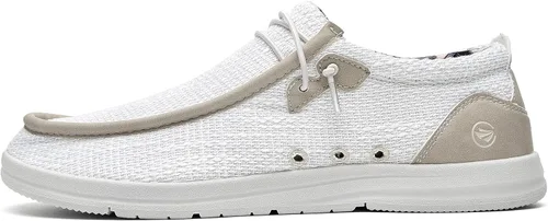 Miniatura 7 de ZF ZEFUHER Zapatos casuales para hombre, con soporte de arco ortopédico, zapatos náuticos ligeros y cómodos con cordones, mocasines de ancho ancho