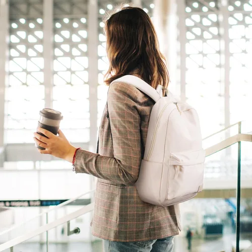 Miniatura 7 de HOMIEE Mochila ligera para laptop de uso casual, se adapta a computadoras de 15.6 pulgadas, resistente al agua, pequeña, linda, unisex, mochila