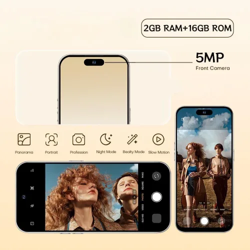Miniatura 5 de Teléfono móvil 3G desbloqueado, pantalla de 6.6 pulgadas 16 GB ROM (SD a 128 GB), cámaras duales de doble SIM, sistema operativo Android 10.0, Negro