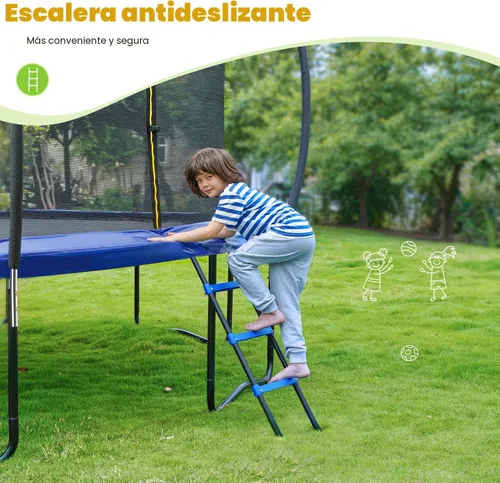 Miniatura 9 de ORCC Trampolín para niños, capacidad de peso de 1200 libras, trampolín al aire libre 16, 15, 14, 12, 10, 8 pies, trampolines para niños y adultos