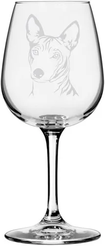 Miniatura 122 de Copa de vino de 12.75 onzas con diseño de perro grabado