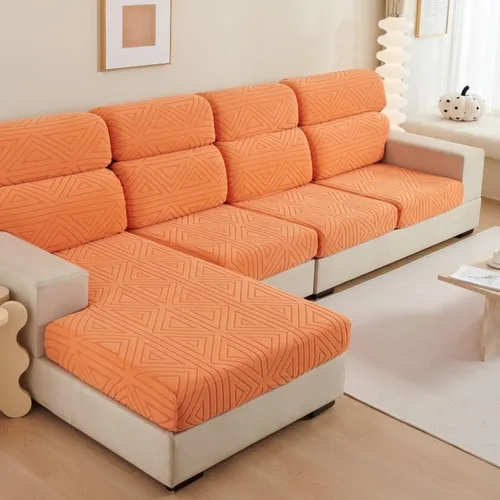 Miniatura 9 de INFLAG Fundas de sofá en forma de L, fundas de sofá mágicas, funda de sofá diván, funda elástica con banda elástica, protector de muebles para sala