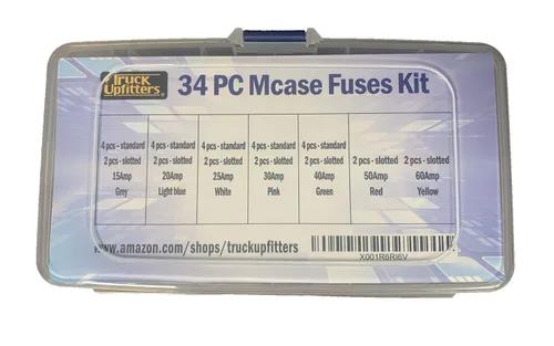 Miniatura 3 de Truck Upfitters Kit de fusibles de cartucho en forma de caja mini compatible con MCASE automotriz de 34 piezas para automóviles, camiones y SUV