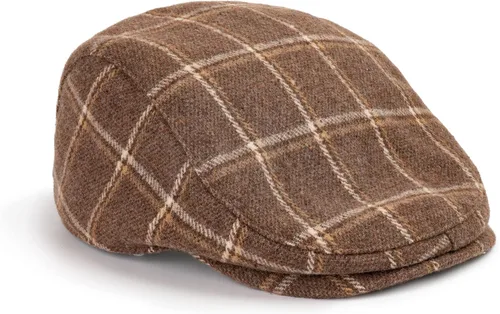 Miniatura 7 de The Original Boston Scally - Gorra plana de periódico a cuadros - Sombrero de algodón de un solo panel para hombre