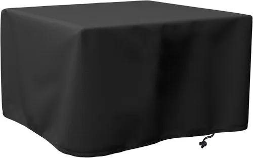 Miniatura 9 de LBTING Cubierta para hoguera, cubierta de 32 pulgadas para hoguera cuadrada de 28-32 pulgadas, impermeable, resistente al viento, a prueba de polvo