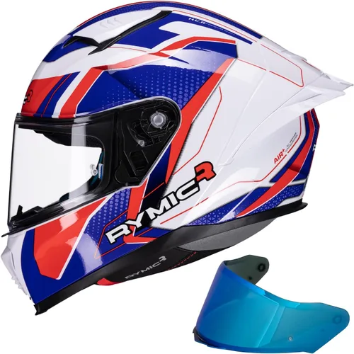 Miniatura 6 de SR6 Casco de motocicleta de cara completa, equipado con viseras transparentes y multicolor aprobado por DOT Casco de carreras callejeras