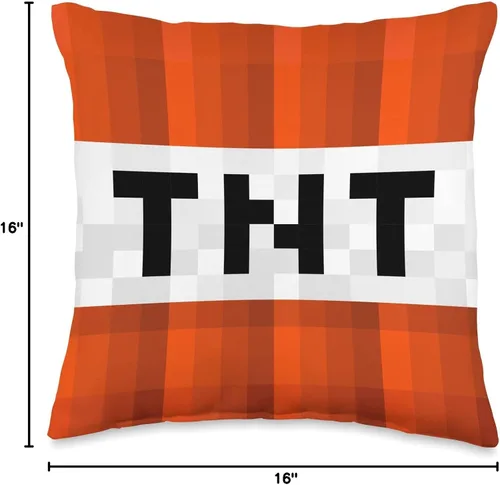 Miniatura 4 de Becca Throw Pillows Gaming TNT Dynamite - Funda decorativa cuadrada para niños, 16 x 16 pulgadas, multicolor