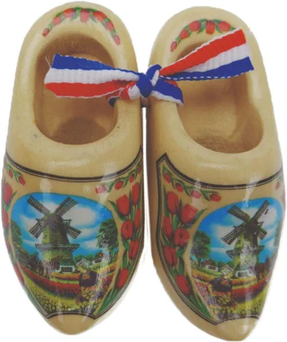 Miniatura 6 de Decorativo 2.5 "Molino de viento Escena de madera lisa Par de zapatos imán de nevera DutchGiftOutlet
