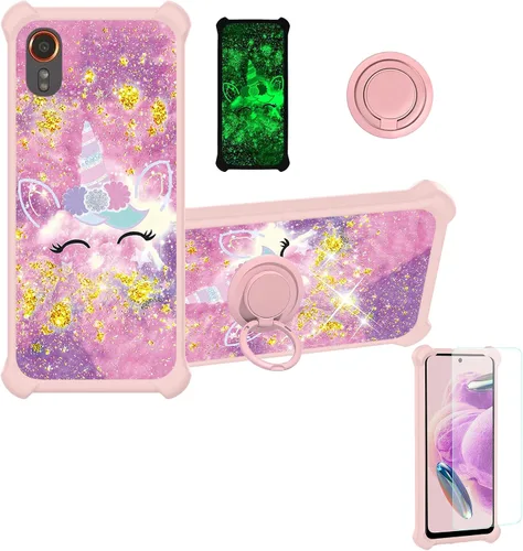 Miniatura 20 de jioeuinly JSF-DJS - Funda compatible con Nothing Phone 2a con protector de pantalla de vidrio templado, policarbonato duro + silicona suave, soporte