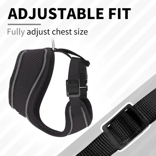 Miniatura 4 de AIITLE Arnés para cachorro, malla transpirable de triple capa, ajuste ajustable y diseño reflectante, chaleco sobre la cabeza sin asfixia para uso