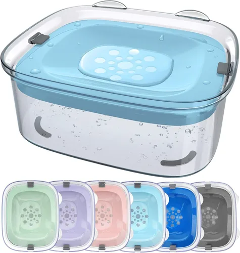 Miniatura 10 de AONKEY Cuenco de agua para perros de 3L sin derrames, cuenco grande de 101oz a prueba de derrames para perros, reduce el rellenado, dispensador