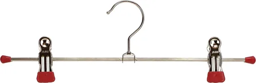 Miniatura 16 de Mawa by Reston Lloyd - Percha antideslizante que ahorra espacio para pantalones y faldas con dos clips, estilo K/40D, juego de 10, 15 3/4 pulgadas