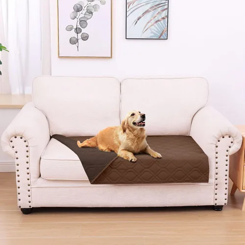 Miniatura 137 de hyha Manta impermeable para perros, manta reversible para cama de mascotas, funda suave para sofá/sillón lavable para perros, fundas impermeables