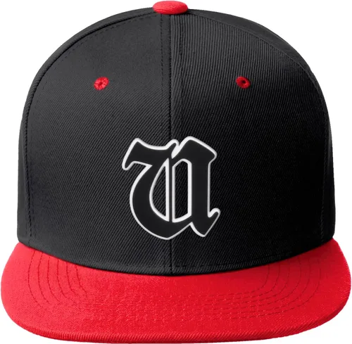 Miniatura 876 de Daxton Gorra clásica con visera de billete plano con letras del alfabeto inglés antiguo de la A a la Z