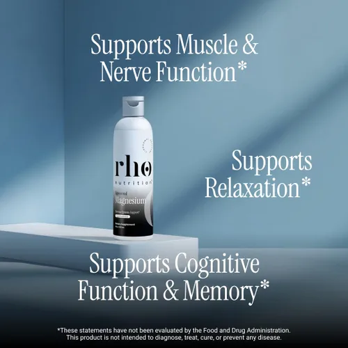Miniatura 4 de Rho Nutrition Magnesio liposomal – Suplemento de vitamina de bisglicinato de magnesio líquido de alta absorción – Apoya la recuperación muscular