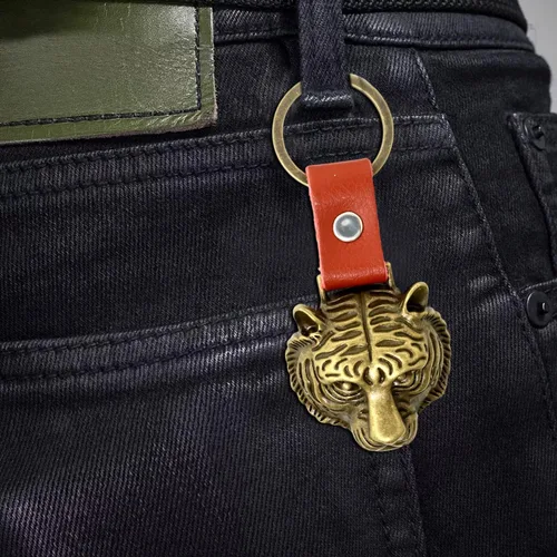 Miniatura 6 de yueton 2 unids cabeza de tigre abrebotellas llavero aleación novedad creativa cerveza vino abrebotellas fiesta favores mochila colgante