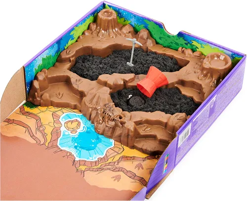 Miniatura 3 de Kinetic Sand, Dino Dig - Juego con 10 huesos de dinosaurio ocultos, juguetes sensoriales de arena para niños de 6 años en adelante