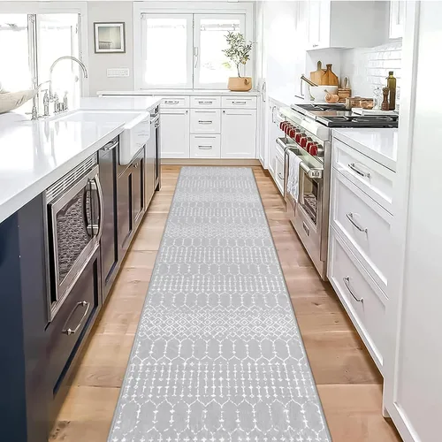 Miniatura 33 de Lahome Alfombras marroquíes para pasillos 2x8 Beige Alfombra de pasillo lavable antideslizante resistente a las manchas Alfombra de cocina