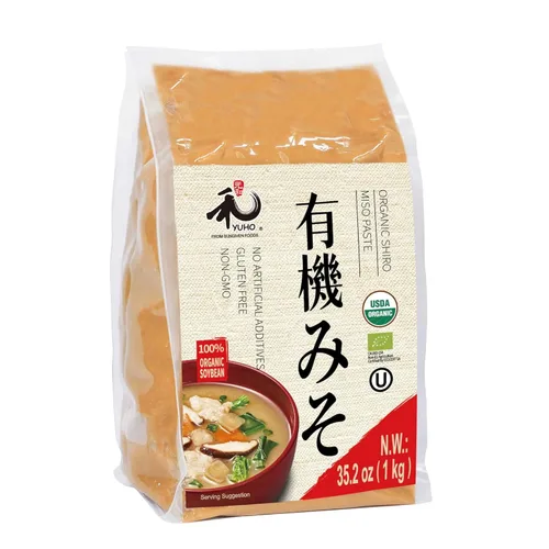 YUHO Pasta Miso Orgánica 2.2lbs Kosher Sin Gluten Sin Conservantes Sin MSG USDA EU Orgánica 35.2Oz