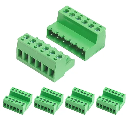Miniatura 15 de 10 pares de conectores de bloque de terminales de tornillo enchufables de 2 pines de 5,08 mm de paso con enchufe Phoenix para cable de 28-12AWG