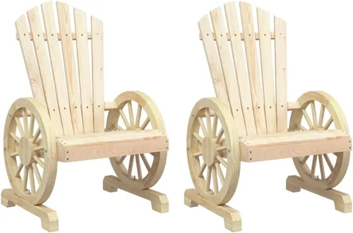 Miniatura 11 de vidaXL Patio Adirondack Chair, Chaise Lounge Chair, Lawn Chair for Balcony Backyard Deck, Outdoor Seating, Farmhouse Style, Solid Wood Fir Marrón