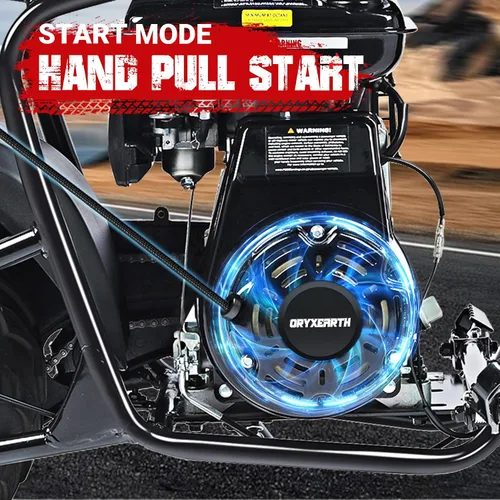 Miniatura 3 de Oryxearth Mini bicicleta de tierra todoterreno de 105cc de 4 tiempos, 28mph, a gasolina con transmisión automática y arranque de tirón para adultos