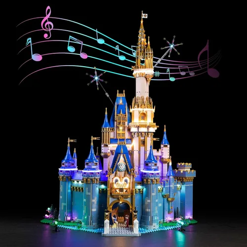LocoLee Kit de luz LED compatible con LEGO Castle, versión musical mejorada, juego de iluminación creativa, accesorios compatibles con LEGO Ideas