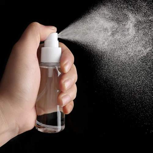 Miniatura 4 de ZEROFIRE Paquete de 2 botellas de spray de 1 onza de plástico transparente vacío recargable mini Spritzer para viajes, limpieza, jardinería, cuidado