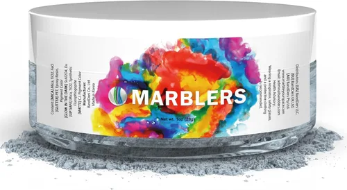 MARBLERS - Polvo de mica de grado cosmético, nacarado, no tóxico, vegano, libre de crueldad, sombra de ojos, esmalte de uñas, arte de uñas, [Gris]
