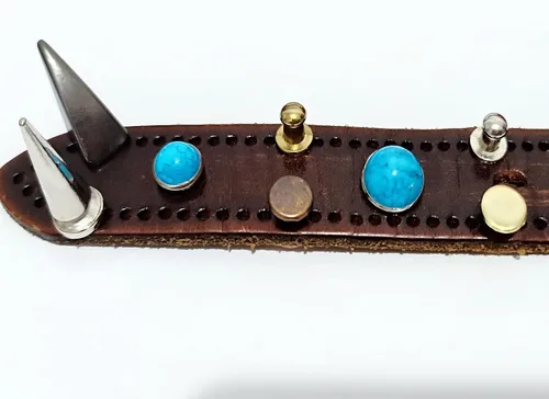 Miniatura 4 de Mingtao 240 juegos de remaches rápidos, color azul turquesa, cinturón Tandy para hacer artesanía en cuero, botas, chaqueta, bolsa, zapatos, ropa
