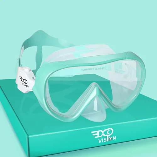 Miniatura 9 de Máscara de buceo para niños, máscara de buceo para niños, gafas de natación antivaho con cubierta para la nariz para esnórquel, buceo, natación