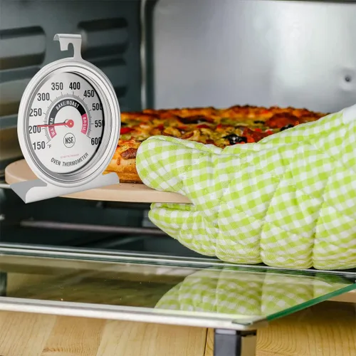 Miniatura 5 de Efeng Termómetro de horno grande de 3.5 pulgadas para horno de gas/eléctrico con gran colgador y base, horno de seguridad, número fácil de leer, sin