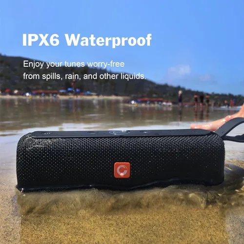 Miniatura 3 de DOSS E-gob II Altavoces Bluetooth portátiles con sonido superior y graves extra, IPX6 resistente al agua, micrófono integrado, controlador de 12 W
