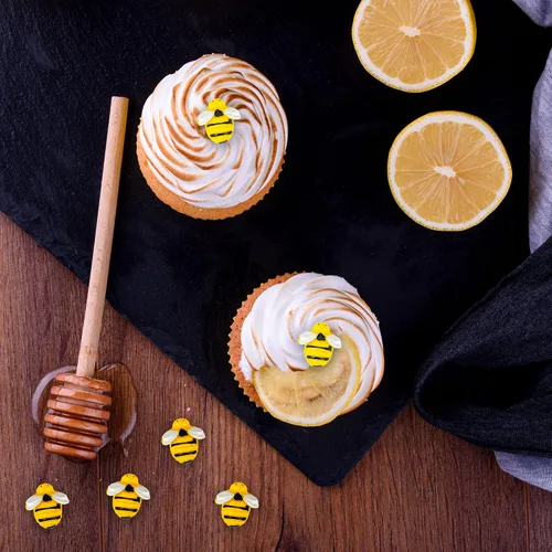 Miniatura 6 de Gyufise 25 piezas de decoración de cupcakes de abejorro Oh Babee Oh Babee para decoración de pasteles para temática de abejas, baby shower, niños