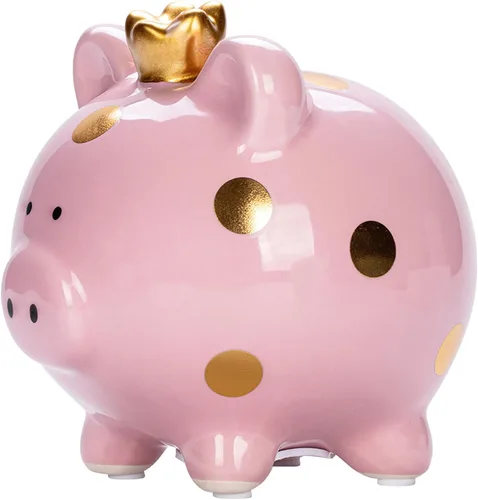Alcancía para niñas, pequeño banco de ahorro de dinero de cerámica para niños pequeños, caja de monedas decorativa de porcelana, pequeño contenedor