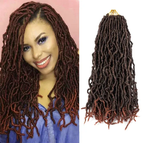 Miniatura 11 de Umylar - Paquetes de 7 rastas sintéticas de ganchillo de 24 pulgadas / 61 cm., extensiones de rastas suaves de diosa, cabello sintético de ganchillo