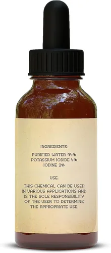 Miniatura 8 de EPOTHEX Lugol's Solution - Botella con cuentagotas de vidrio al 2% de 1 oz. Contiene yoduro de potasio y yodo, 1.0 fl oz