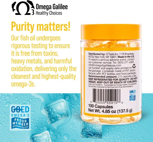 Miniatura 3 de No más problemas de oxidación de aceite de pescado Omega 3, lo resolvimos con empaquetado en frío para frescura y potencia. Suplemento Omega 3