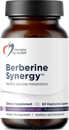 Designs for Health Berberine Synergy - Berberina HCL 400 mg + ácido alfa lipoico (ALA) para metabolismo, salud cardíaca + apoyo hepático -
