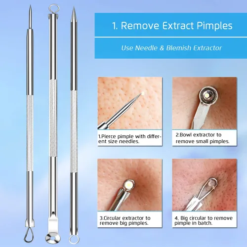 Miniatura 8 de Mejor removedor de puntos negros, eliminación de imperfecciones de puntos negros, kit de eliminación de puntos blancos de acné, herramienta