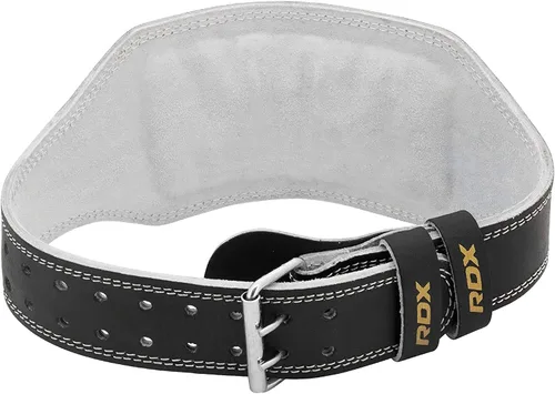 Miniatura 7 de Cinturón de Levantamiento de Pesas RDX para Gimnasio, Ejercicio y Entrenamiento, 15 centímetros de Cuero Acolchado para Soporte Lumbar y Espalda