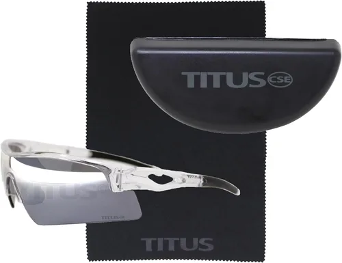 Miniatura 17 de TITUS G20 Gafas de seguridad para todos los deportes, protección para motocicletas, compatibles con ANSI Z87+ Marco negro - Lente ahumado - Con bolsa