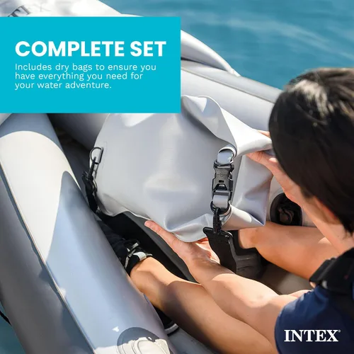 Miniatura 8 de INTEX Juego de kayak inflable para 2 personas, Dakota K2 con remos de 86 pulgadas y bomba