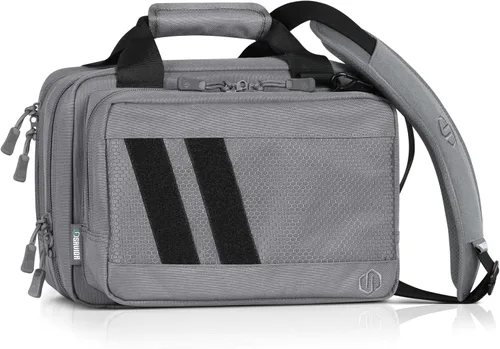Miniatura 13 de Savior Equipment Specialist Series Tactical Double Scoped Handgun Firearm Case Pistol Bag For Outdoor Hunting Shooting Range, Lockable Compartment