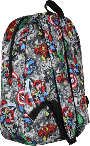 Miniatura 3 de Marvel Avengers Thor Iron Man Capitán América Hulk Mochila escolar para portátil de 17 pulgadas