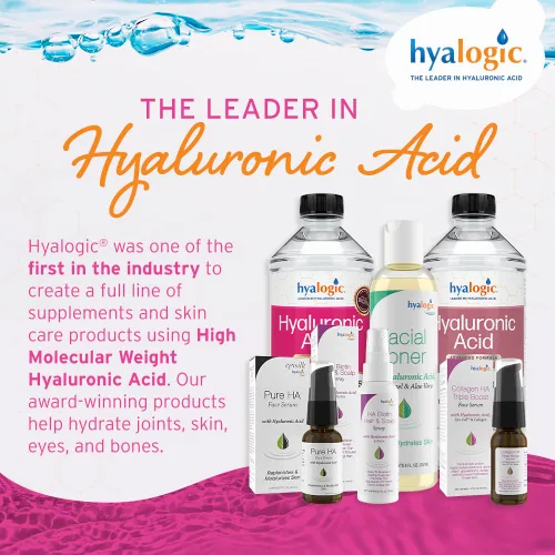 Miniatura 7 de Hyalogic Suplemento líquido de ácido hialurónico – Apoyo para un cabello, piel y uñas saludables con 5,000 mcg de biotina y 50 mg de MSM