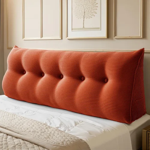 Miniatura 13 de WOWMAX - Almohada triangular para lectura; almohada grande para cabecera y respaldo; almohada en forma de cuña para soporte y posicionamiento